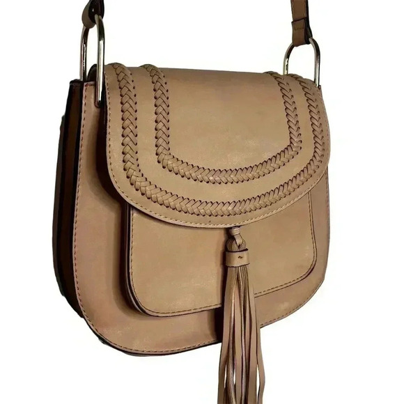 Franco Sarto Women's Pink Boho Crossbody Handbag with Tassel - Picture 4 of 8